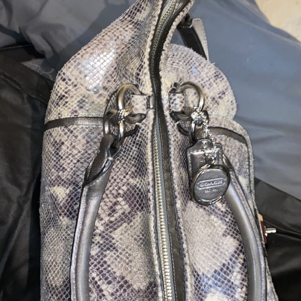 Coach-Campbell Large satchel made of exotic python leather (see photos) - Picture 9 of 16